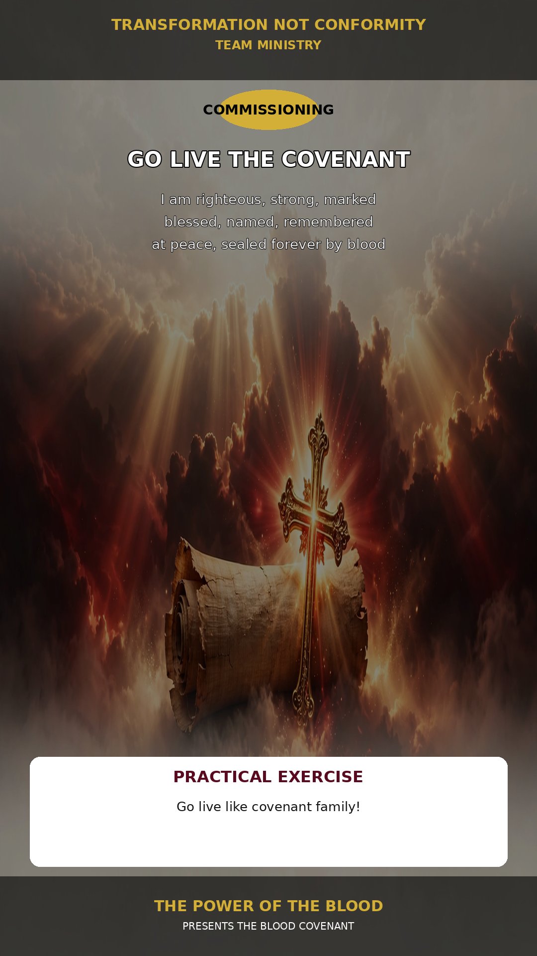 Go live the covenant — practical exercise slide